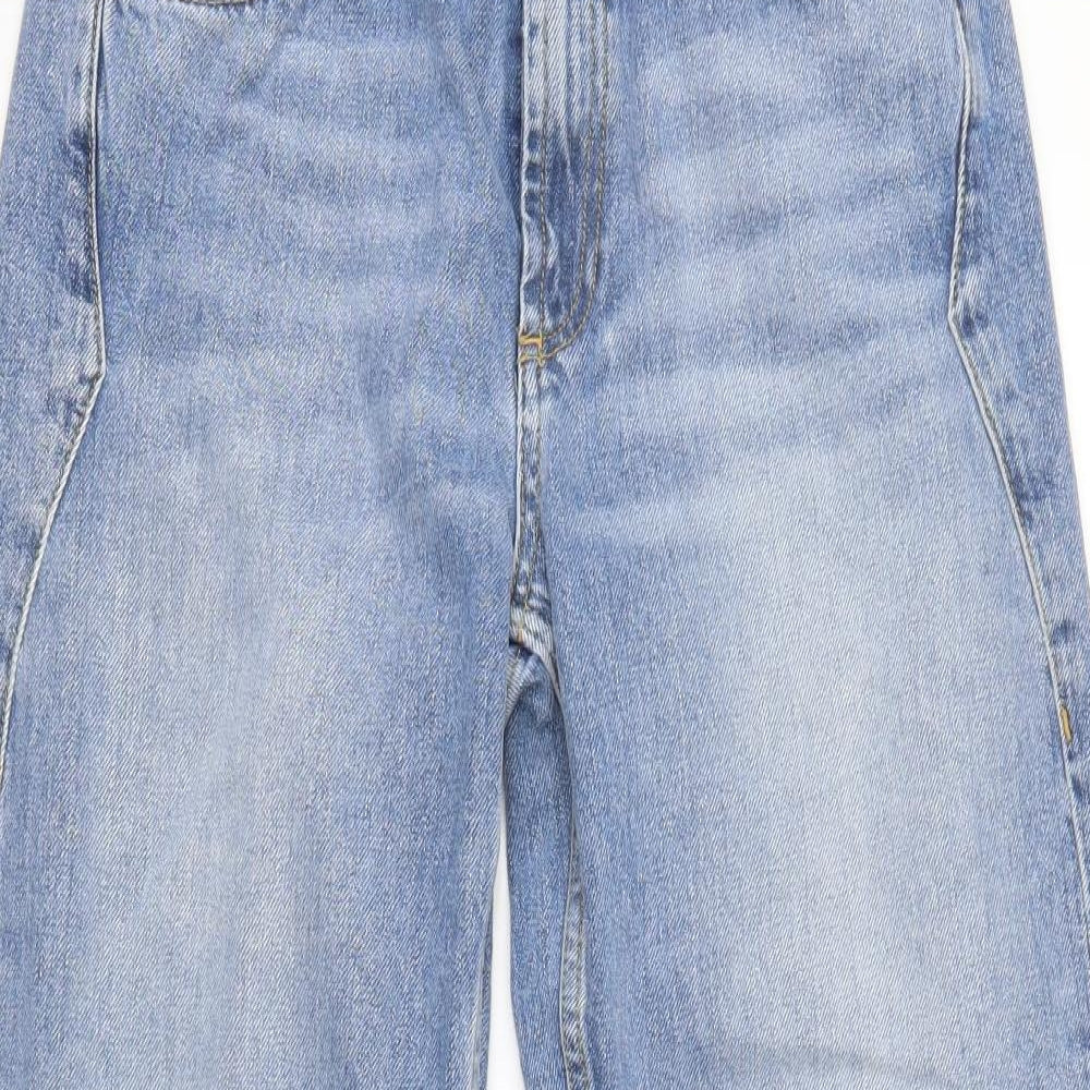 Zara Womens Blue  Denim Cropped Jeans Size 10 L25 in