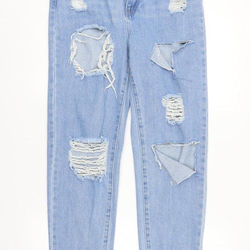 riot Womens Blue  Denim Mom Jeans Size 6 L29 in