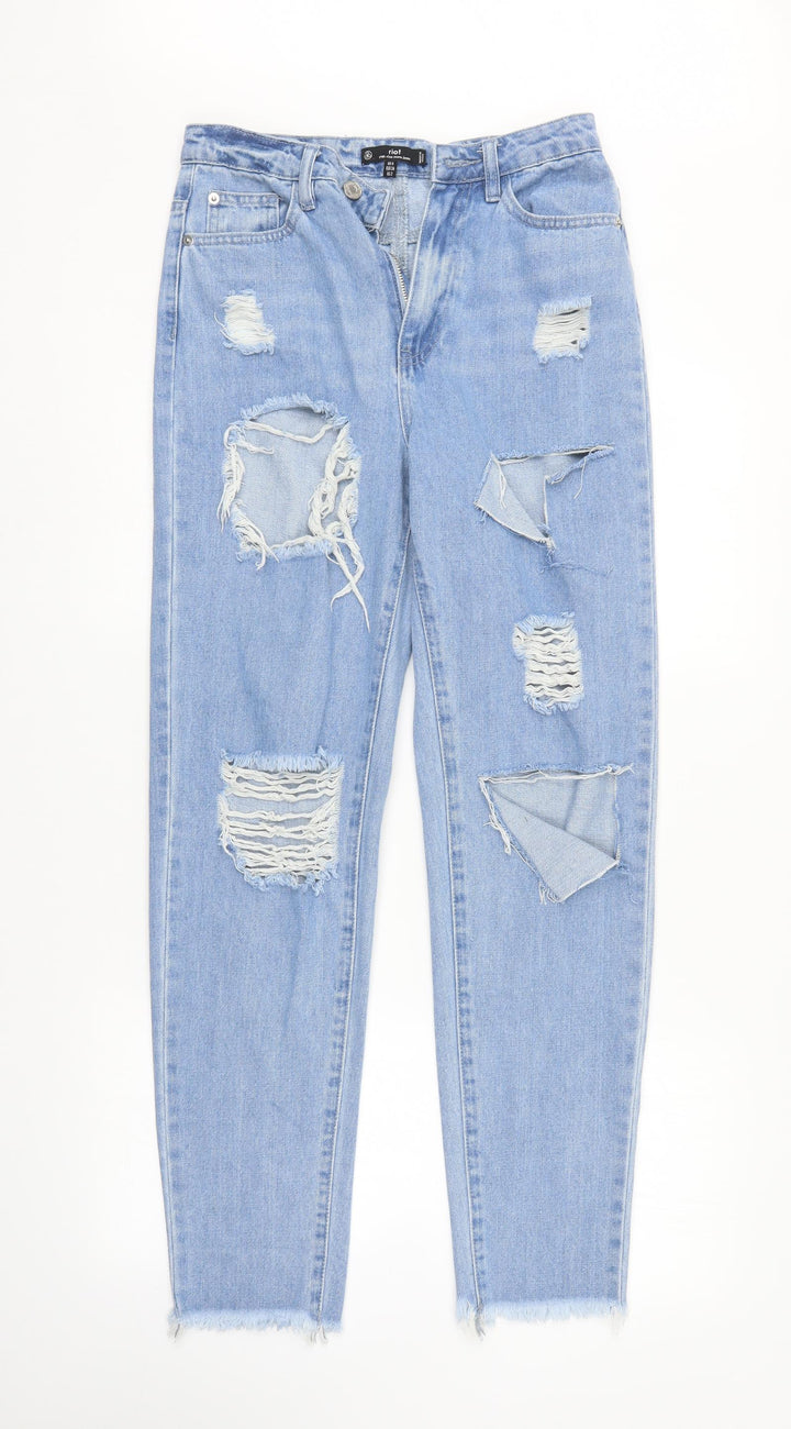 riot Womens Blue Denim Mom Jeans Size 6 L29 in