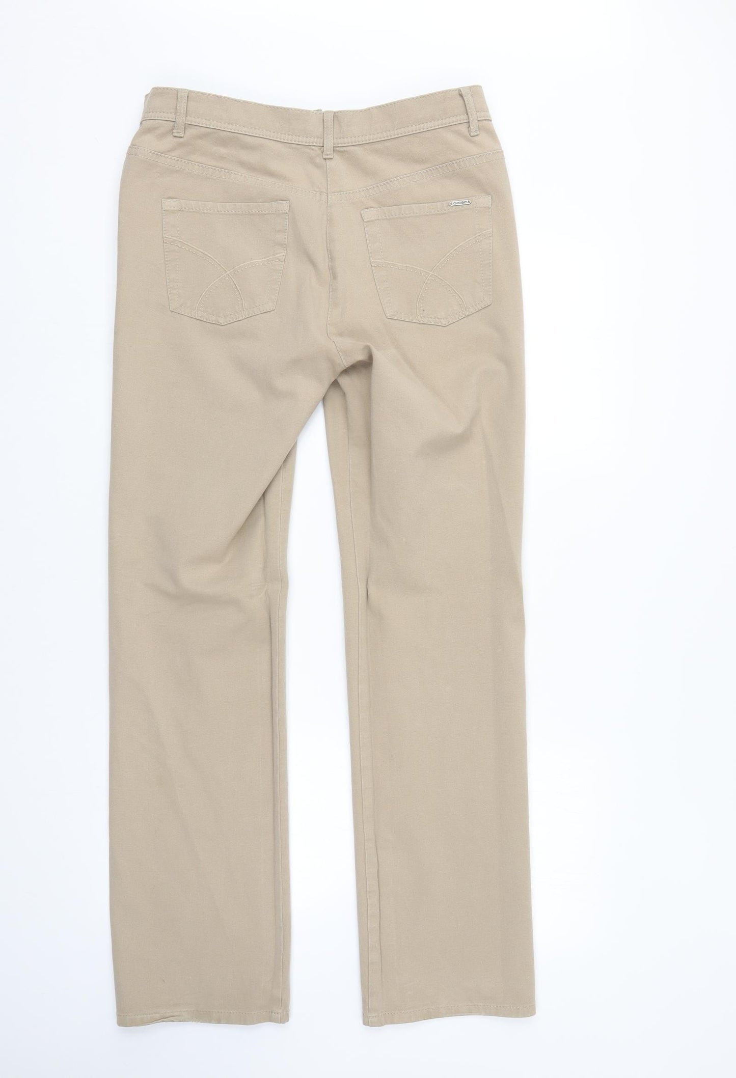 Olsen Womens Beige  Denim Skinny Jeans Size 14 L32 in
