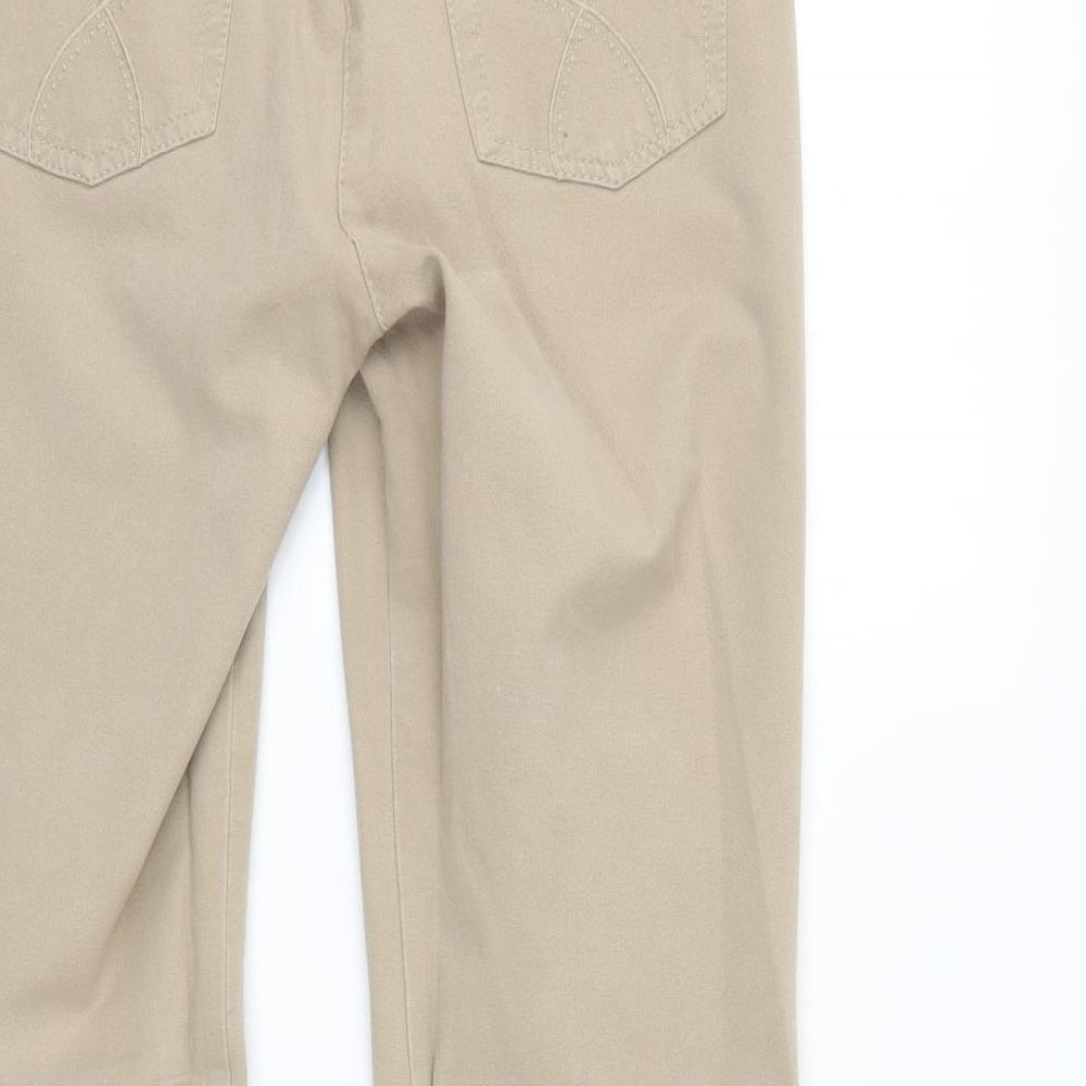 Olsen Womens Beige  Denim Skinny Jeans Size 14 L32 in