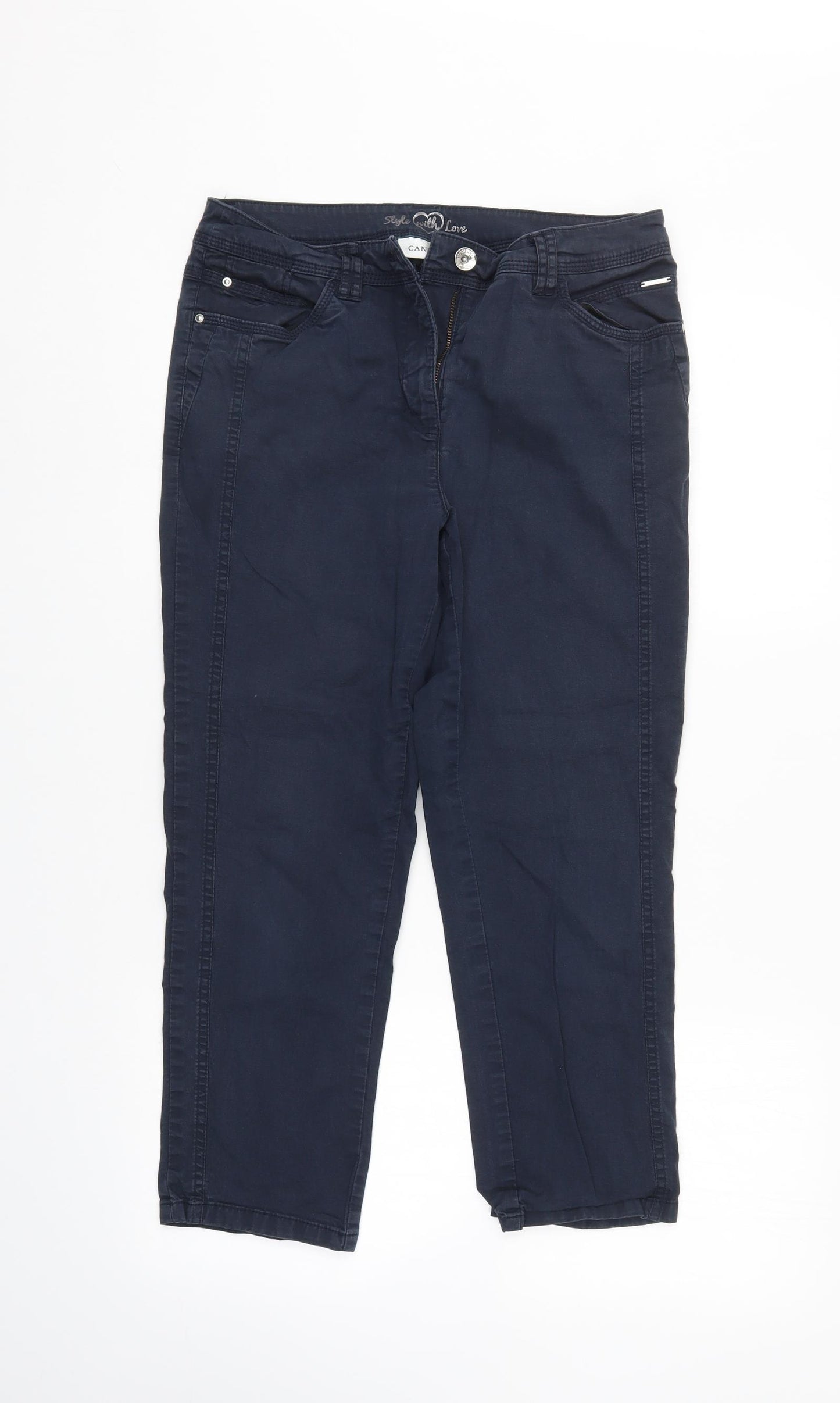 Canda Womens Blue  Denim Cropped Jeans Size 10 L23 in