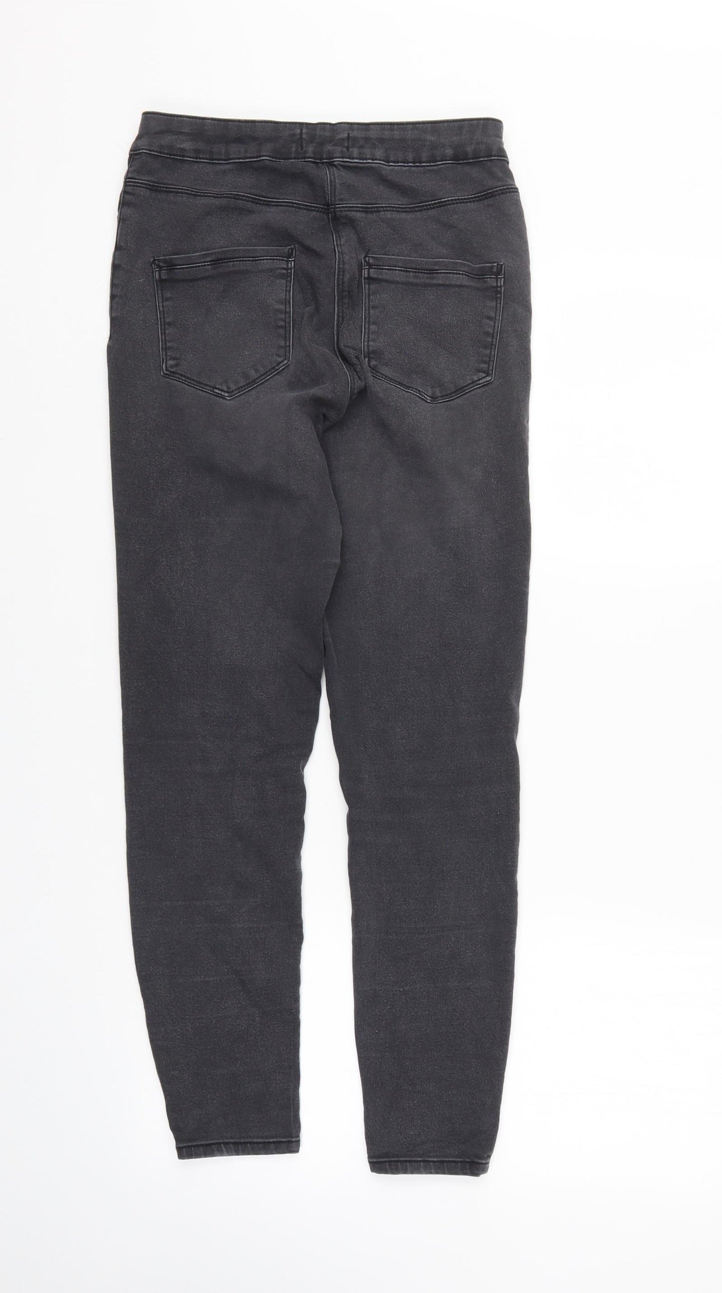 Papaya Womens Black  Denim Tapered Jeans Size 10 L28 in - Elastic Waist
