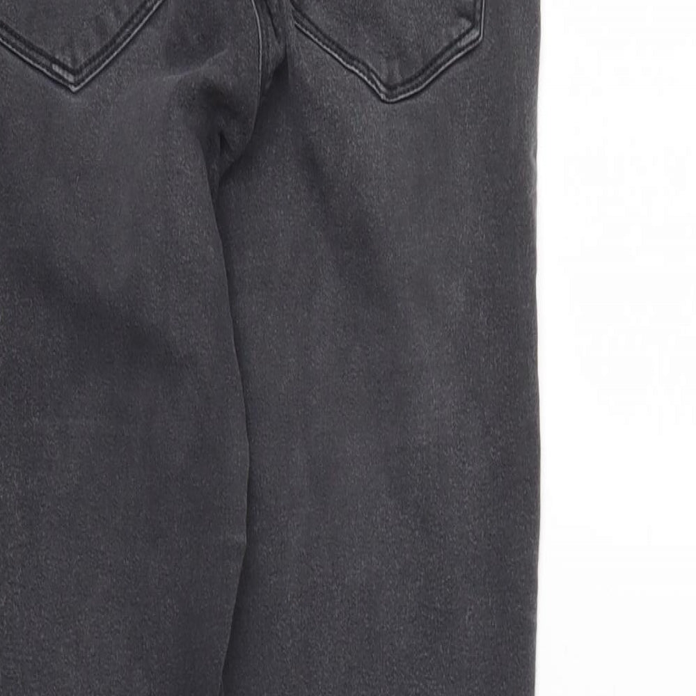 Papaya Womens Black  Denim Tapered Jeans Size 10 L28 in - Elastic Waist