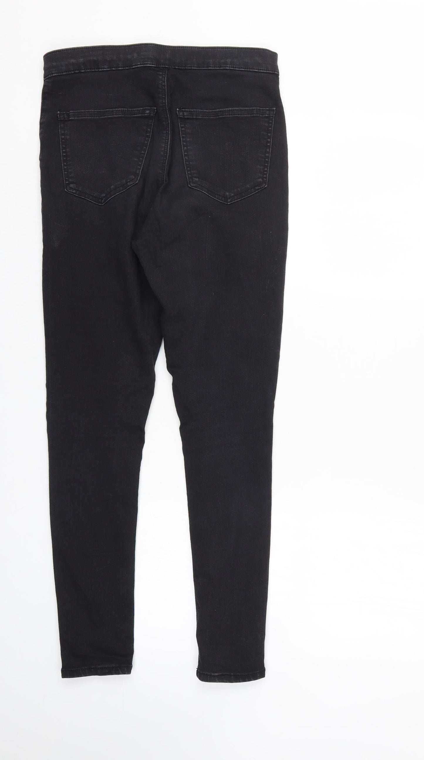 Topshop Mens Black  Denim Tapered Jeans Size 30 L32 in
