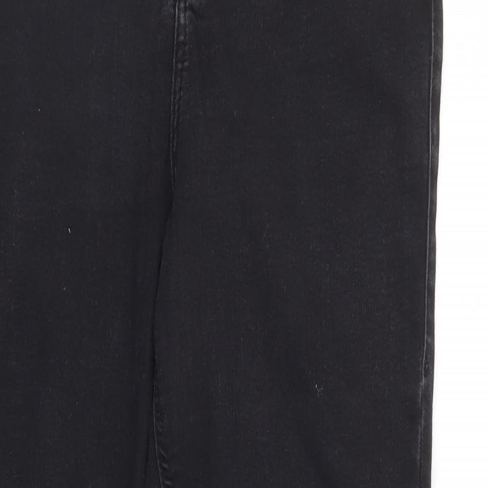 Topshop Mens Black  Denim Tapered Jeans Size 30 L32 in