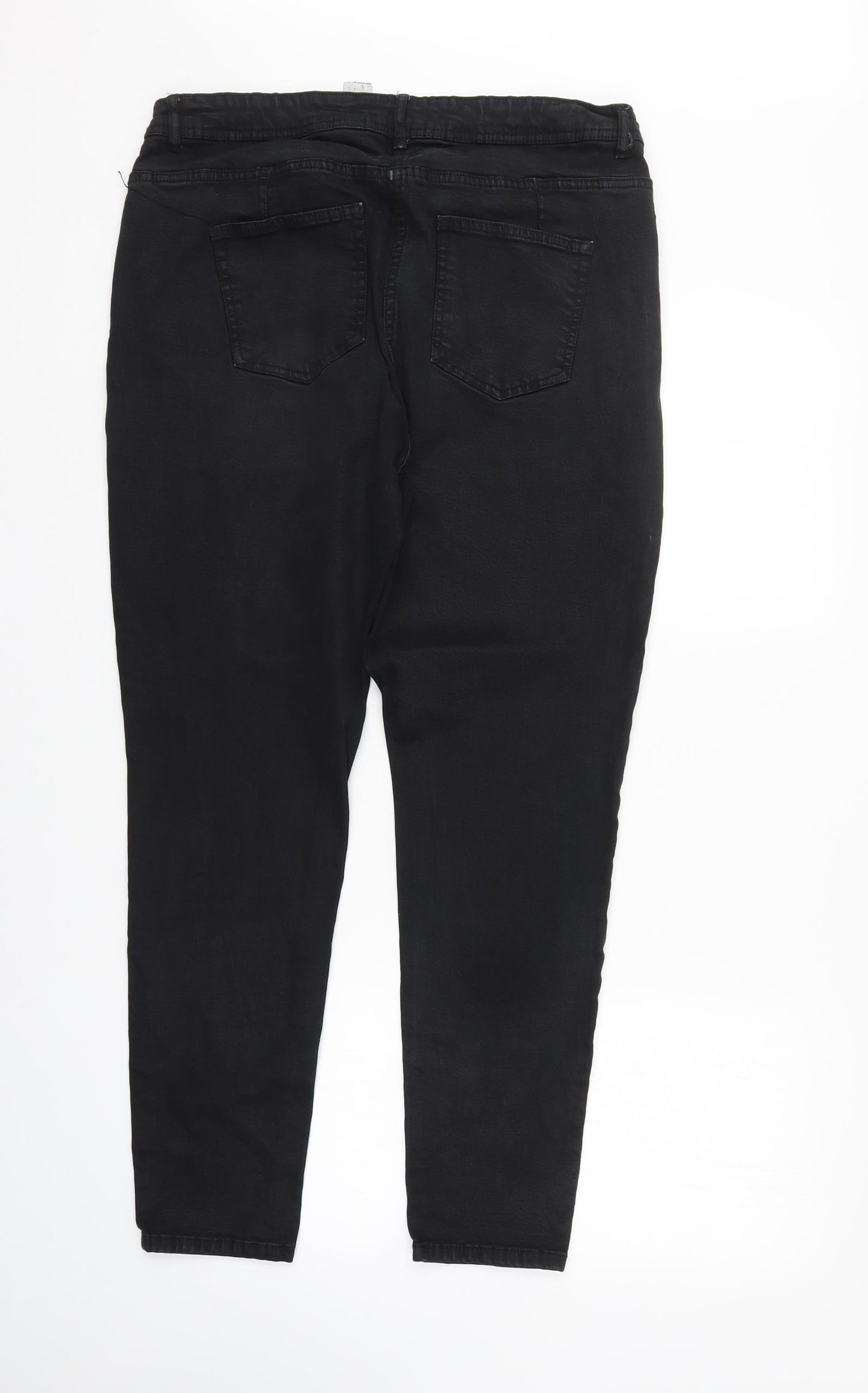 NEXT Womens Black  Denim Straight Jeans Size 18 L29 in