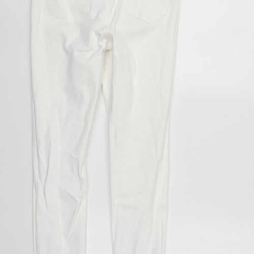 New Look Womens White  Denim Skinny Jeans Size 12 L29 in