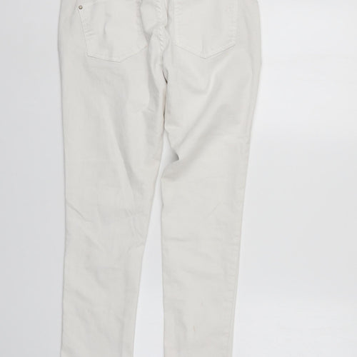 Select Womens White Floral Denim Straight Jeans Size 10 L28 in