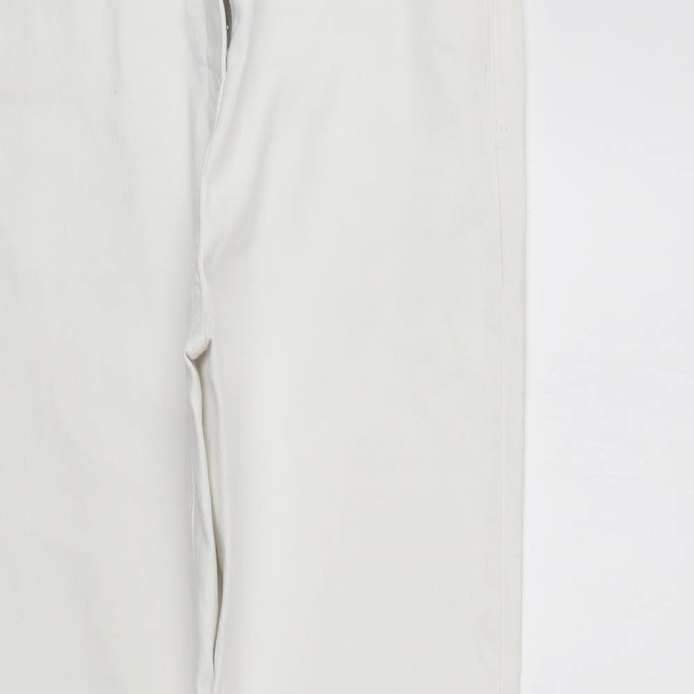 TU Womens White  Denim Straight Jeans Size 14 L32 in