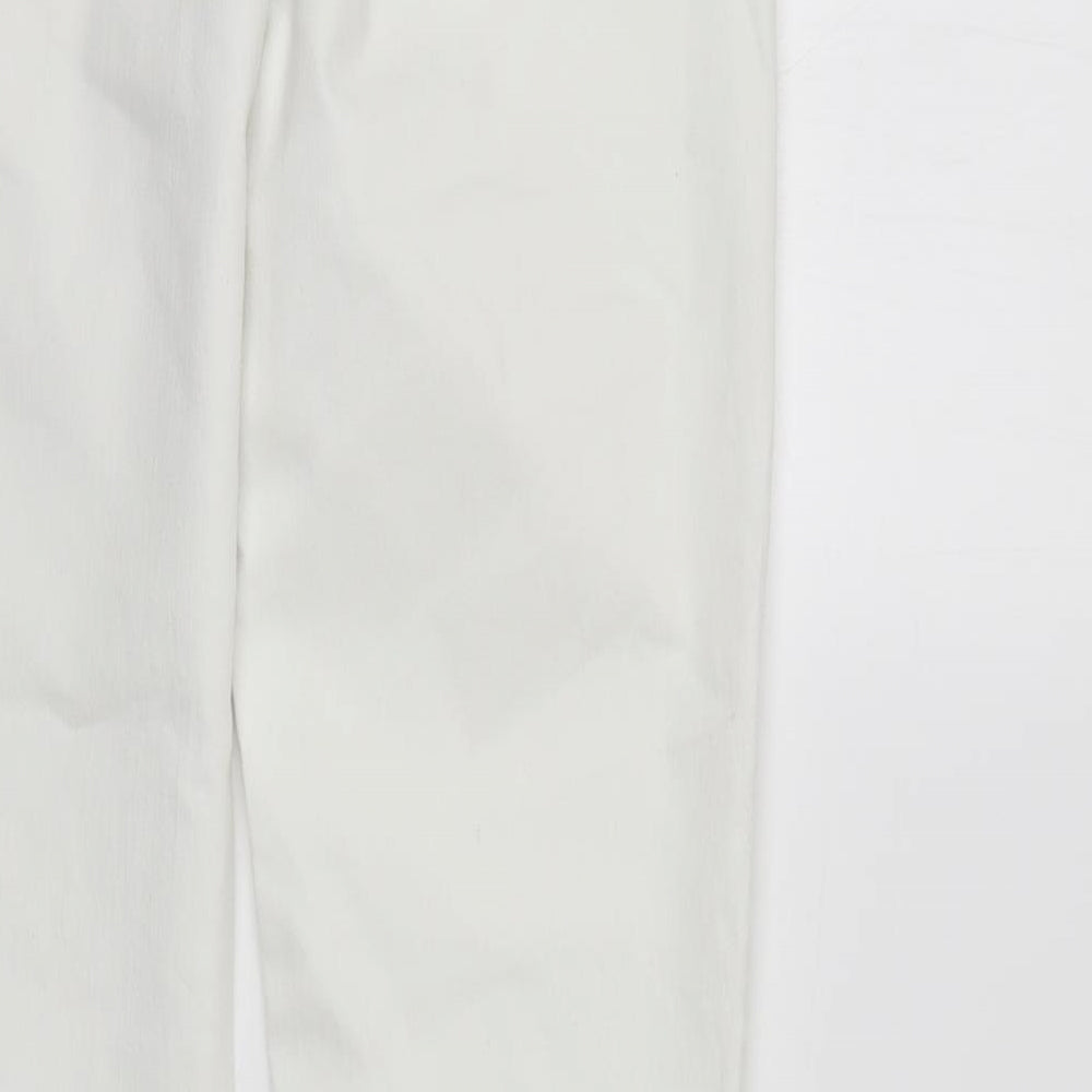 TU Womens White  Denim Straight Jeans Size 14 L32 in