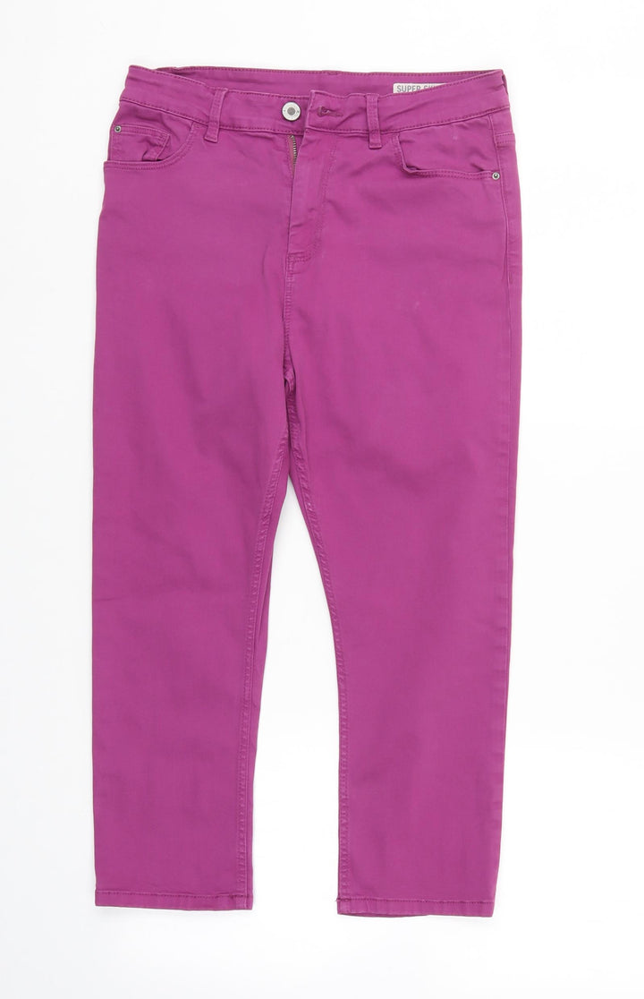 M&S Womens Purple Denim Skinny Jeans Size 10 L21 in
