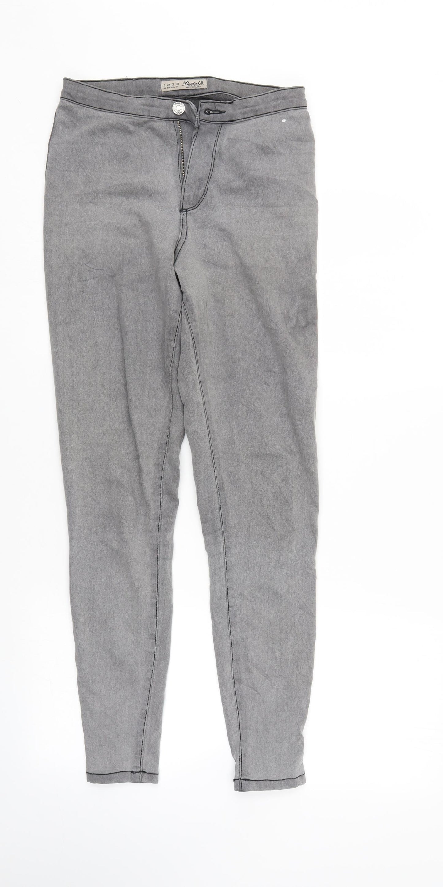 DENIM CO Womens Grey  Denim Tapered Jeans Size 6 L28 in