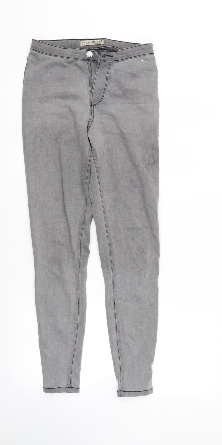 DENIM CO Womens Grey  Denim Tapered Jeans Size 6 L28 in