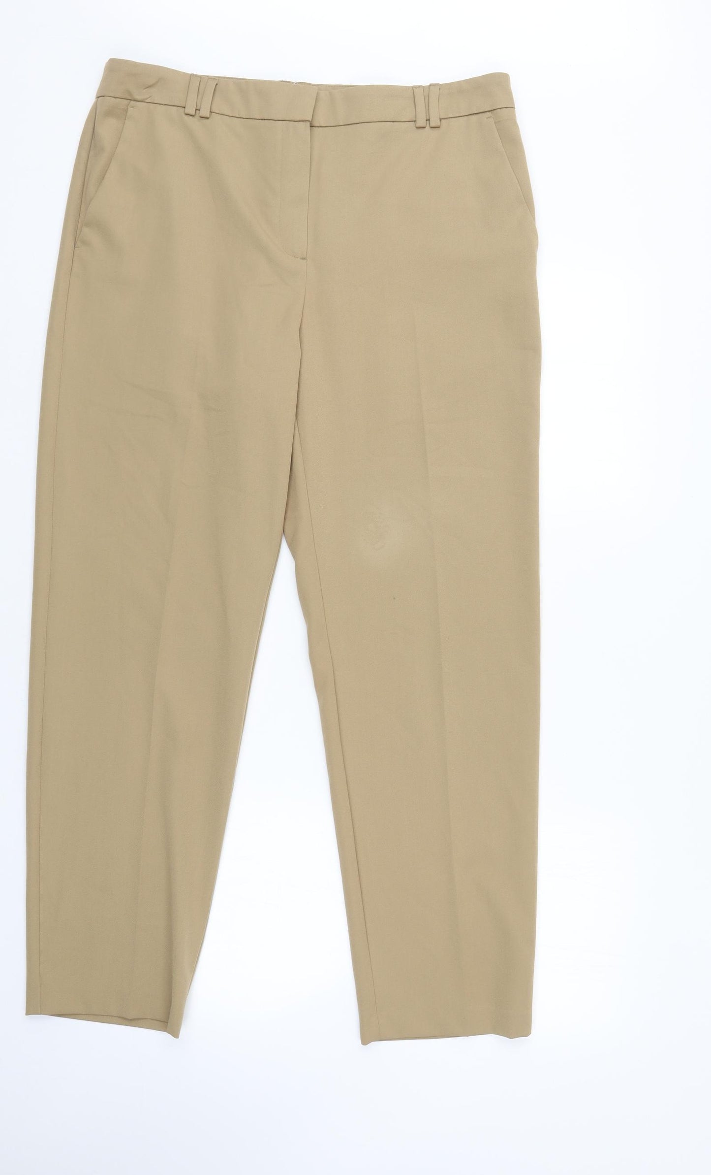 M&S Womens Beige   Trousers  Size 14 L30 in