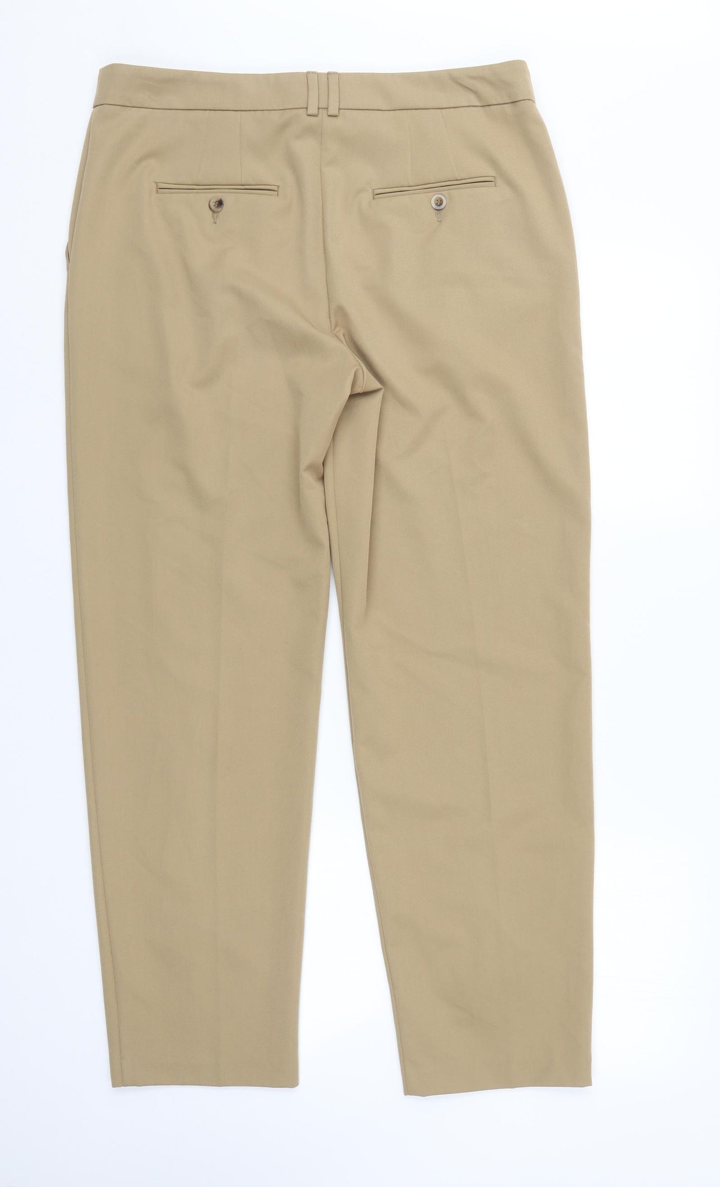M&S Womens Beige   Trousers  Size 14 L30 in