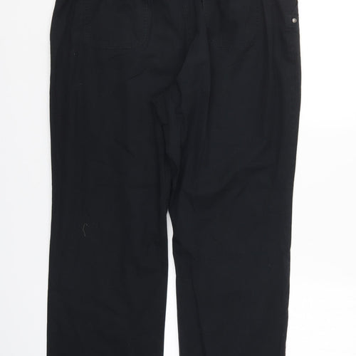 M&S Womens Black   Trousers  Size 18 L27 in