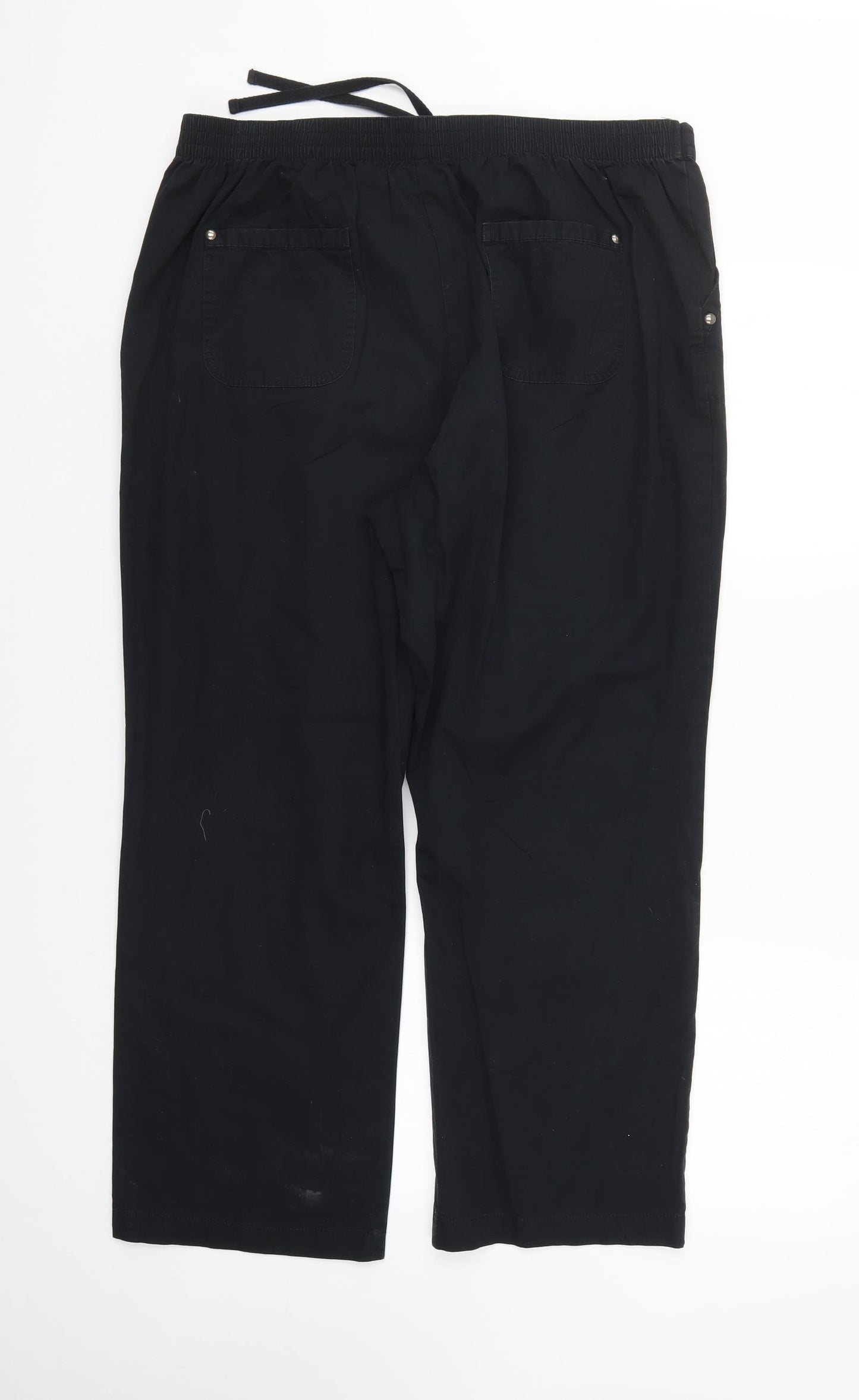M&S Womens Black   Trousers  Size 18 L27 in