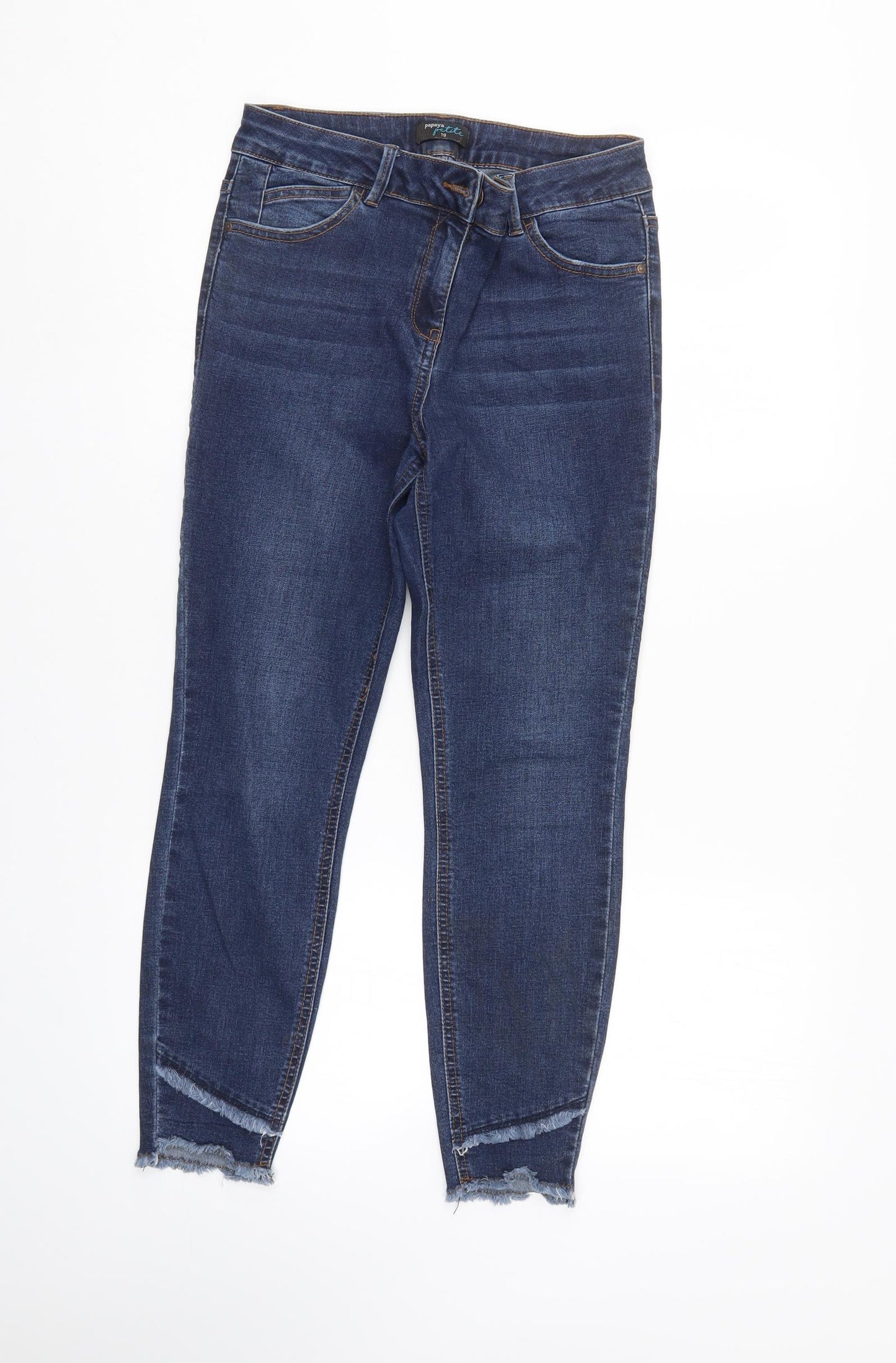 Papaya Womens Blue  Denim Skinny Jeans Size 10 L26 in
