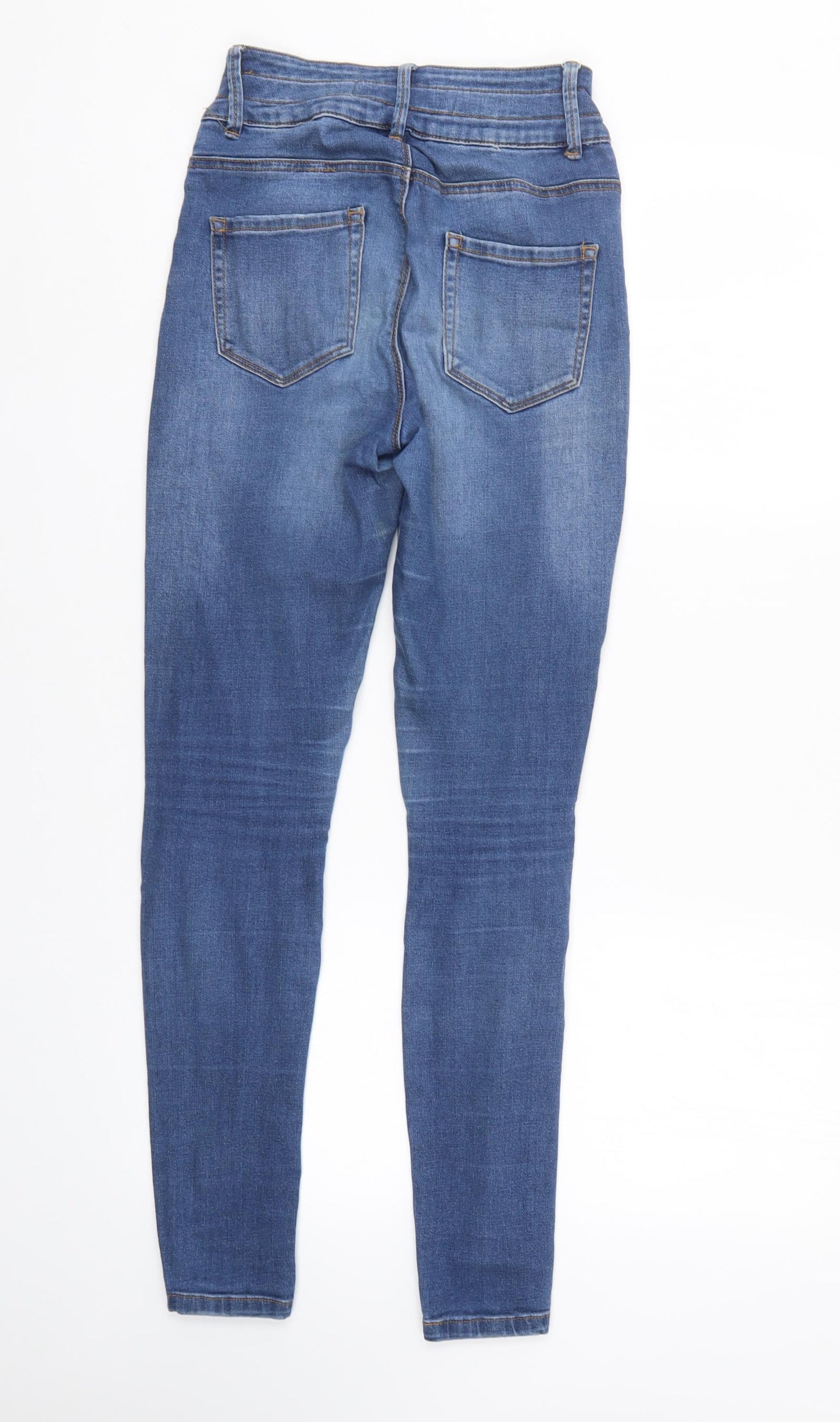 Denim & Co. Womens Blue  Denim Tapered Jeans Size 8 L30 in