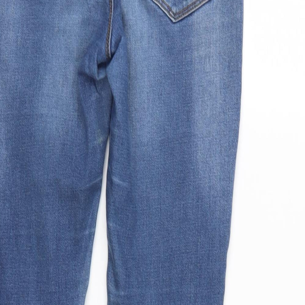 Denim & Co. Womens Blue  Denim Tapered Jeans Size 8 L30 in