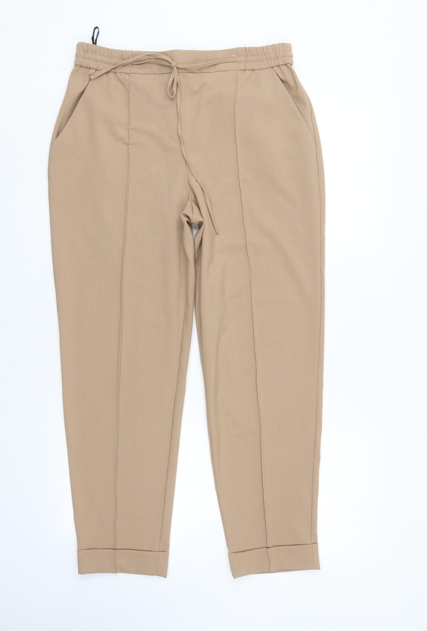 Dorothy Perkins Womens Beige   Trousers  Size 12 L28 in