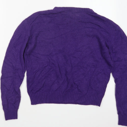 Divided by H&M Womens Purple  Knit Pullover Jumper Size XS