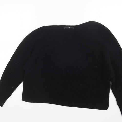 Very Womens Black  Knit Pullover Jumper Size 14