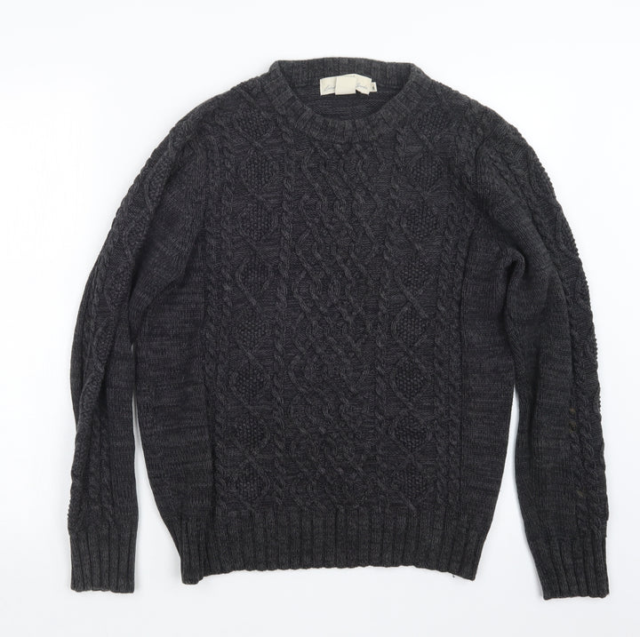 H&M Womens Grey  Knit Pullover Jumper Size S