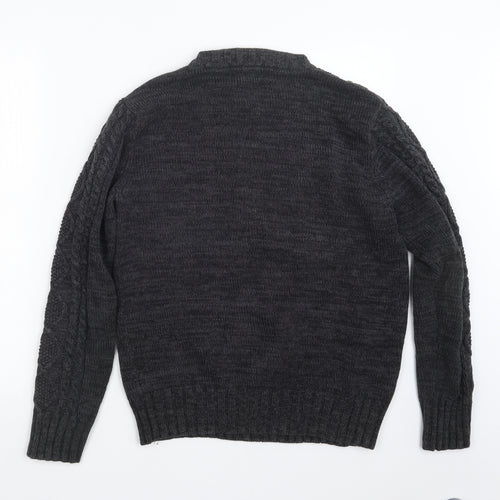 H&M Womens Grey  Knit Pullover Jumper Size S