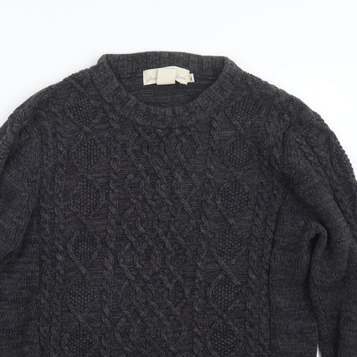 H&M Womens Grey  Knit Pullover Jumper Size S