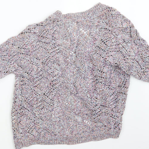 TU Womens Purple  Knit Cardigan Jumper Size 12