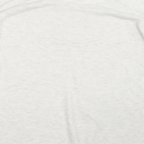 Zara Knit Womens White  Knit Pullover Jumper Size L