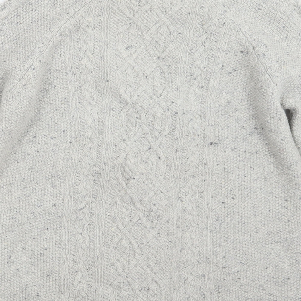 Marks and Spencer Womens Grey  Knit Cardigan Jumper Size 12