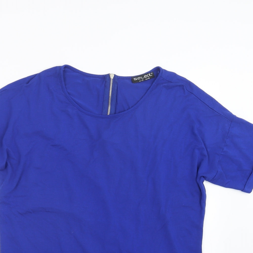 Select Womens Blue   Basic T-Shirt Size 12