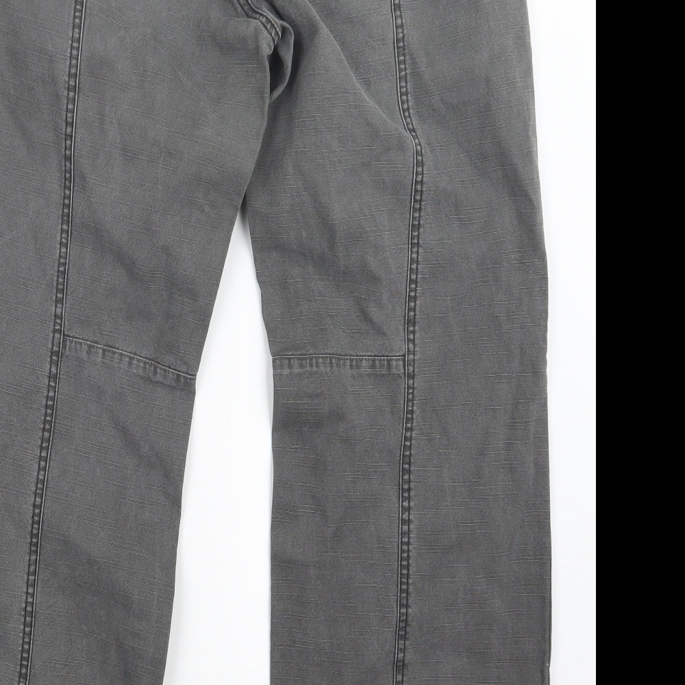 Fat Face Womens Grey  Denim Straight Jeans Size 14 L28.5 in