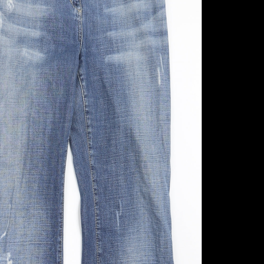 NEXT Womens Blue  Denim Straight Jeans Size 14 L30 in