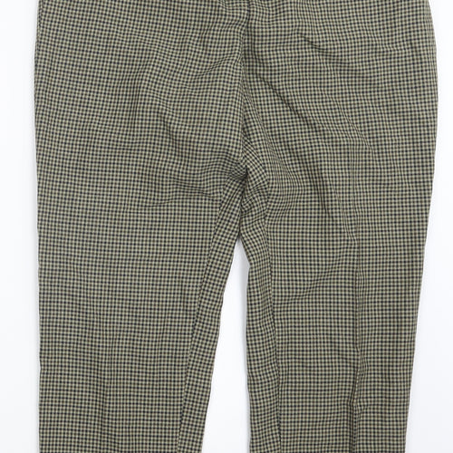 Preworn Womens Beige Check  Trousers  Size 30 in L28 in