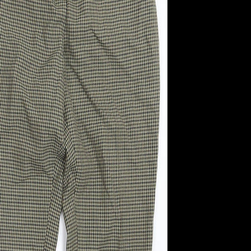 Preworn Womens Beige Check  Trousers  Size 30 in L28 in