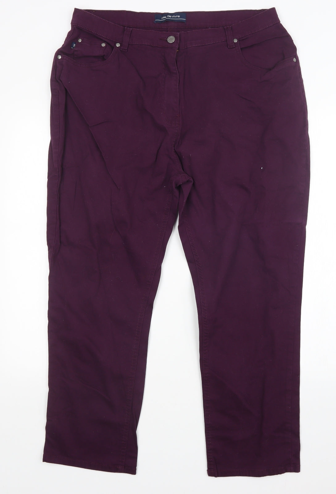 JOIE DE VIVRE Womens Purple  Denim Straight Jeans Size 20 L26 in