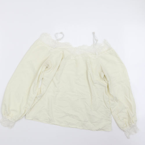 Preworn Womens Ivory   Basic Blouse Size M