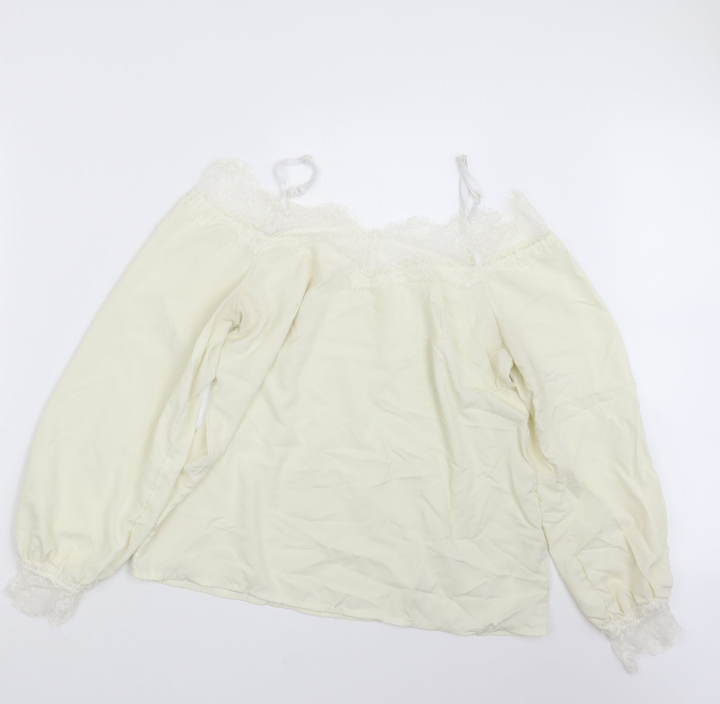 Preworn Womens Ivory   Basic Blouse Size M