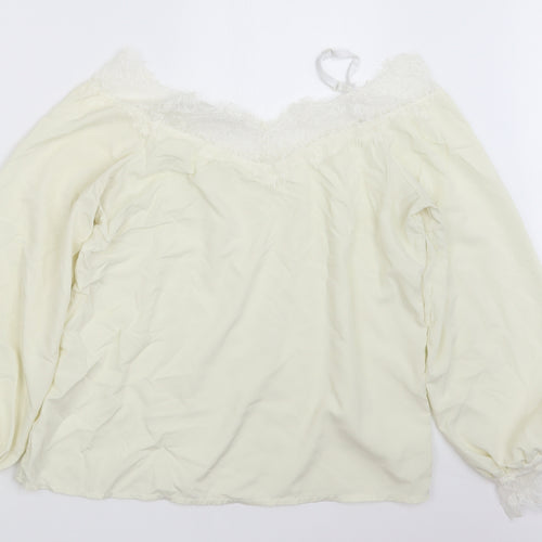 Preworn Womens Ivory   Basic Blouse Size M