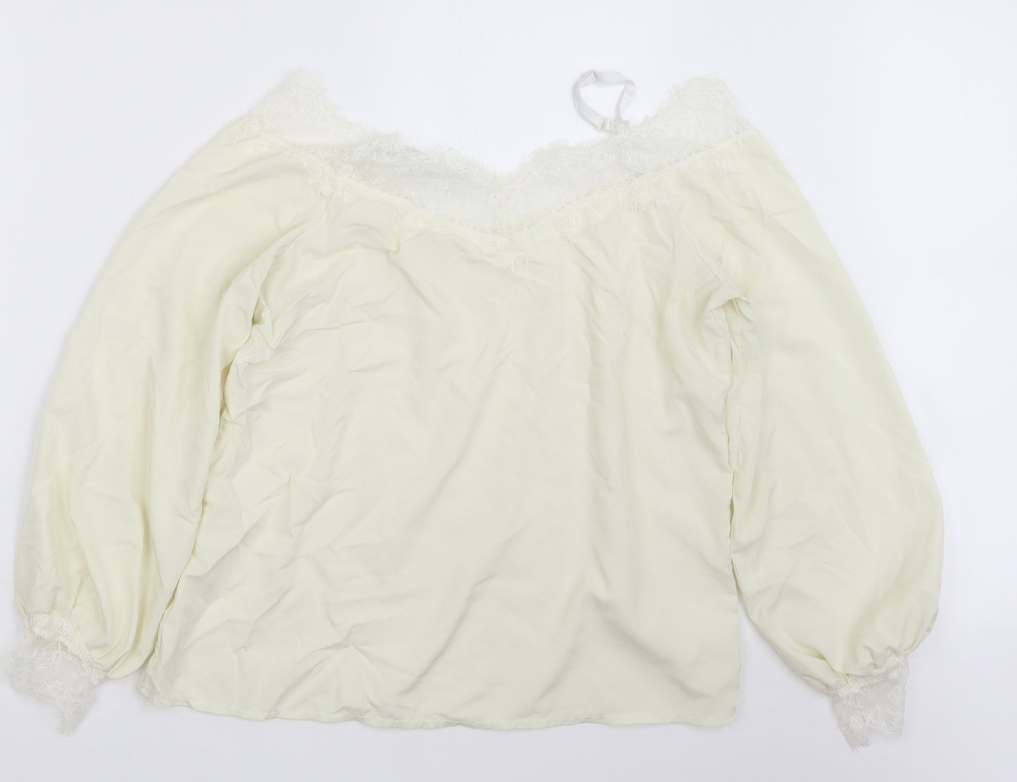Preworn Womens Ivory   Basic Blouse Size M