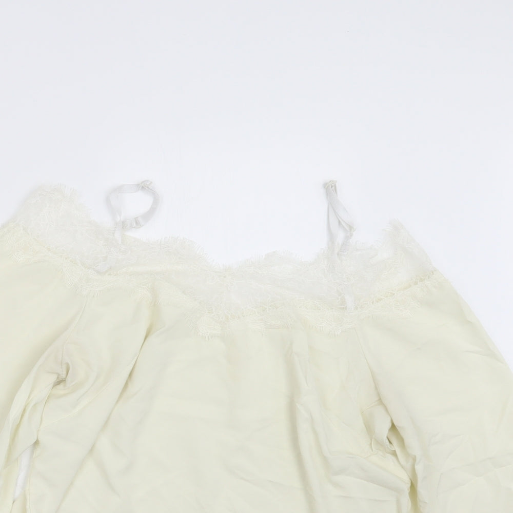 Preworn Womens Ivory   Basic Blouse Size M