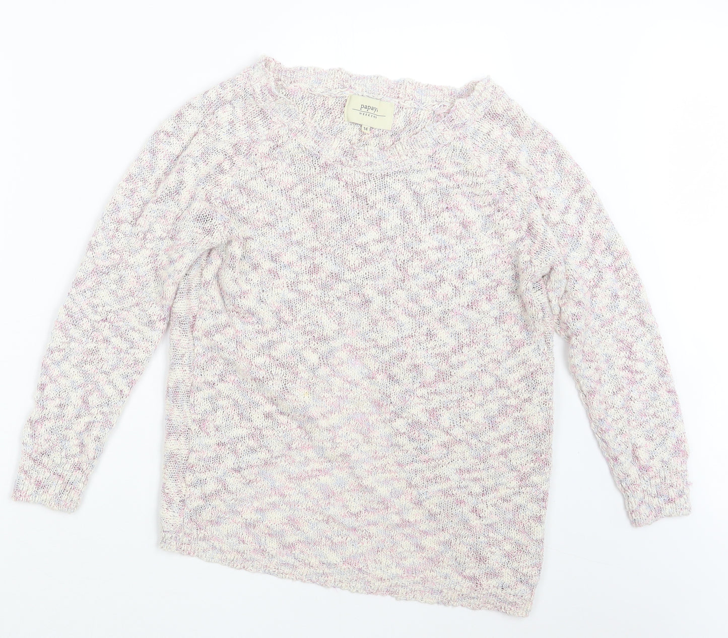 Papaya Womens Purple  Knit Pullover Jumper Size 14