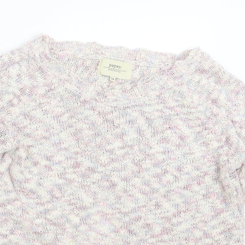 Papaya Womens Purple  Knit Pullover Jumper Size 14