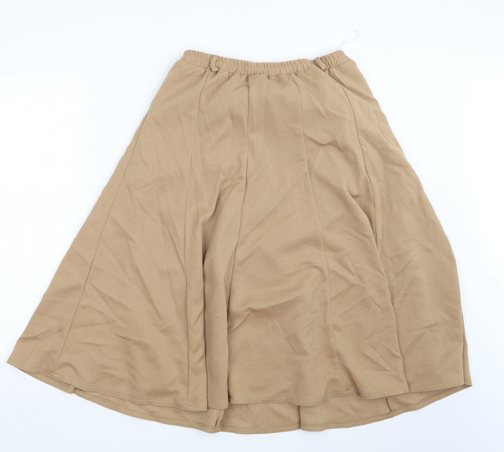 Riddella Womens Beige A-Line Skirt Size 14