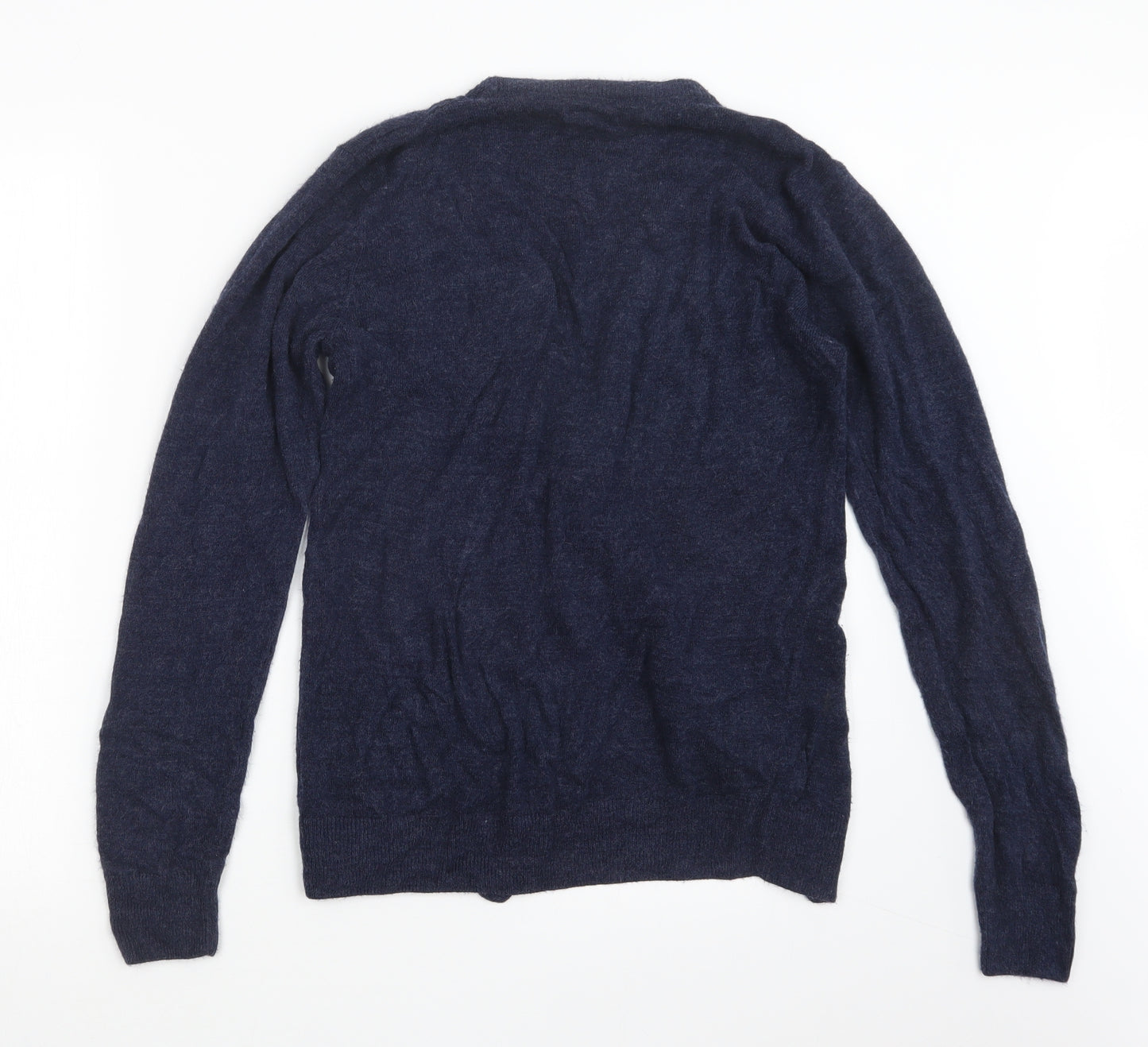 Easy Mens Blue  Knit Cardigan Jumper Size S