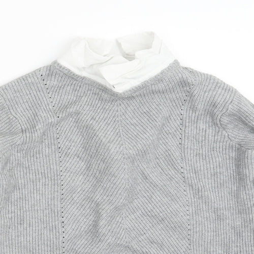 Primark Womens Grey  Knit Pullover Jumper Size 12